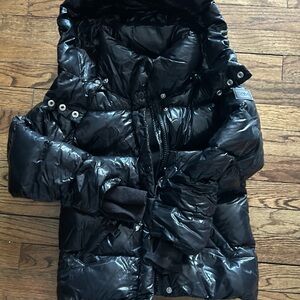 SAM. Shiny Black Puffer Jacket